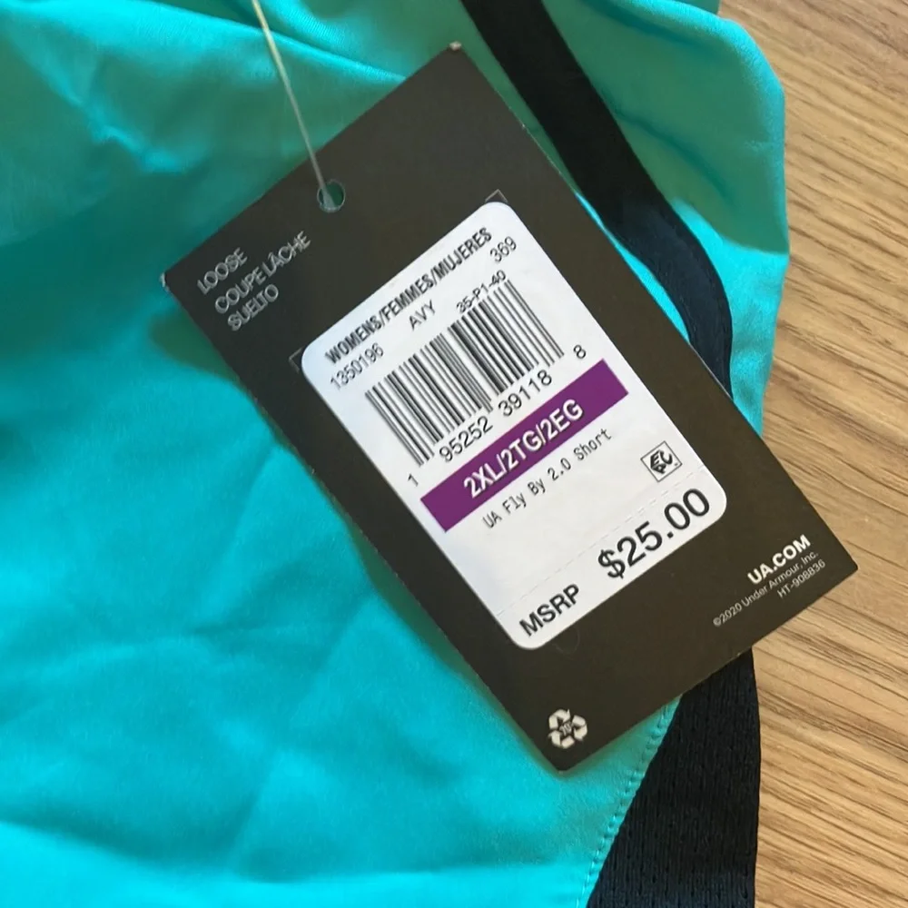 Under Armour NWT Teal HeatGear Shorts - Picture 2 of 7